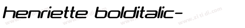 henriette bolditalic字体转换